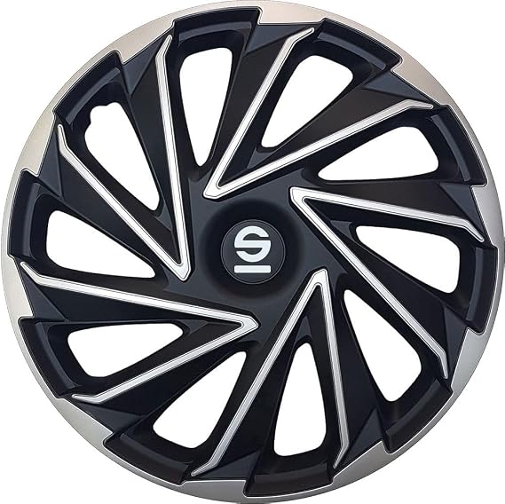 Sparco Wheel Covers Varese - 14-inch - Silver/Black - Set of 4 pieces