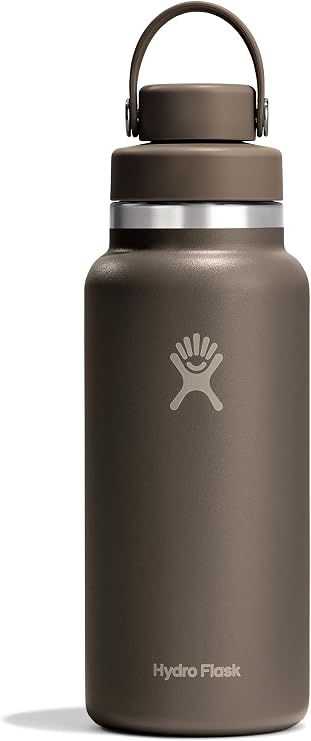 Hydro Flask Water Bottle - Insulated Stainless Steel - Wide Mouth Flex Chug Lid, Non Spill, Leakproof in 32 Oz Sandpiper