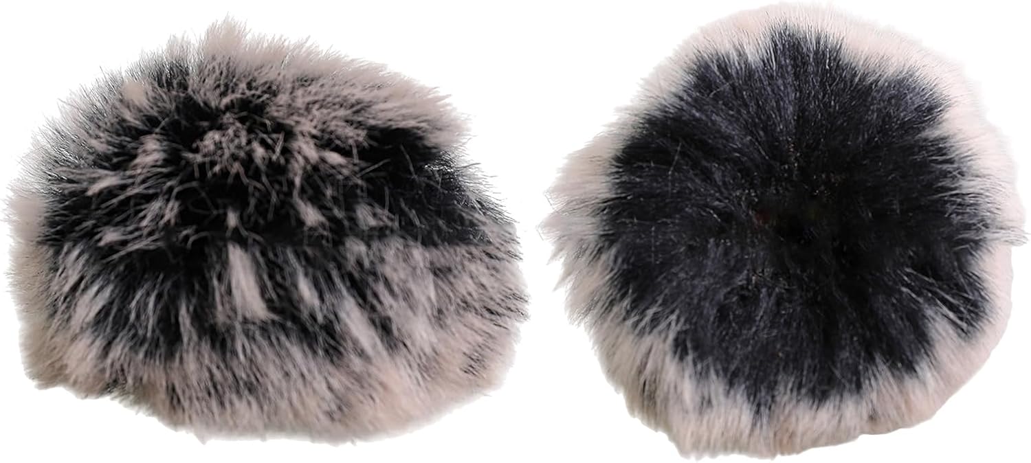Tascam DR40 Digital Recorder Windscreen Muff, Microphone Wind Muff, Windscreen, Fur, Faux Fur Windscreen, 2pcs