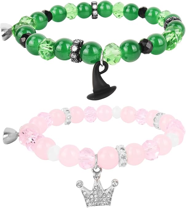 AULEEP Matching Bracelets Wicked Merch for Friends Crystal Beads Bracelet