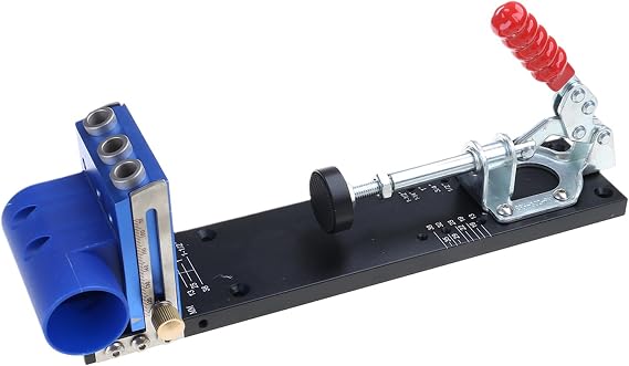 Pocket Hole Jig Kits Upgraded Professional Metal Pocket Hole Screw Jig Angled Holes Drill Guide Clamping Joinery