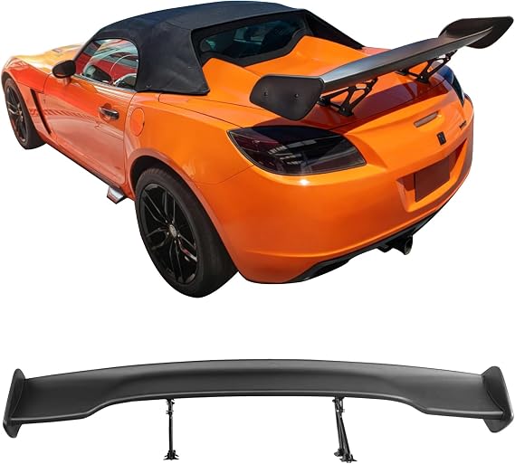 57 High Stand Rear GT Wing ABS Black Trunk Spoiler