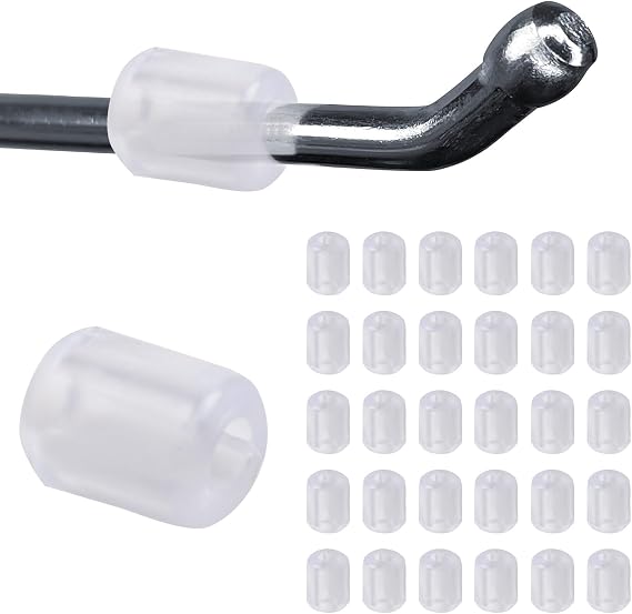 INCREWAY 90PCS Peg Hook Stoppers PVC Inventory Control Clips 5mm Pegboard Peg Locks for Retail Hooks (Clear)