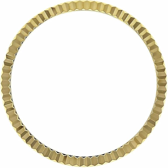 Ewatchparts 18K YELLOW GOLD FLUTED BEZEL PART Compatible With ROLEX DATEJUST, PRESIDENT DAY DATE 36MM