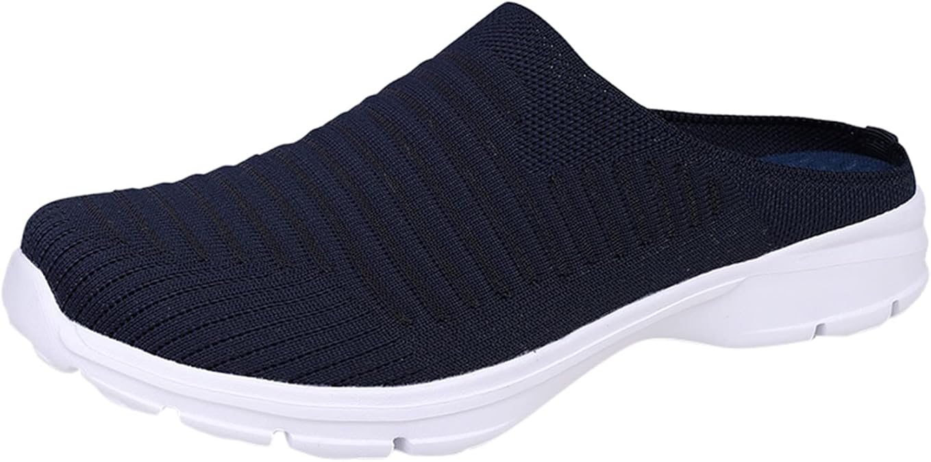 Ladies Trainers Wide Fit Wedge Jogging Sneakers Casual Fashion Non Slip Walking Shoes Lightweight Low Top Slip on Orthopedic Trainers Breathable Mesh Arch Support Footwear
