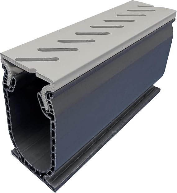 Frontier Deck Drain PRO - Grey (5' Sections) (Total: 40' per carton), Gray