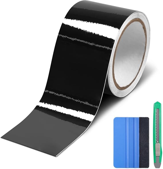 Lypumso Gloss Black Vinyl Wrap for Window Door Trim Chrome Delete 3inx30ft