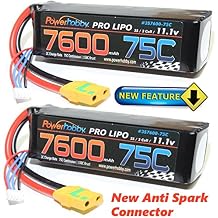 Powerhobby 3S 7600mAh 75C Lipo Battery XT90 Plug (2) + Venom 80W Dual Charger Combo
