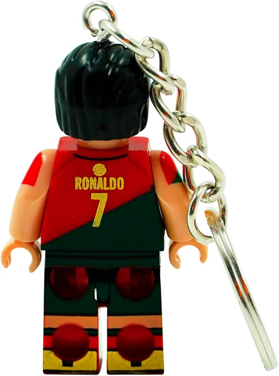 Custom Ronaldo Keychain Portugal 2022 Jersey Distinctive Block-Style Aesthetic Ronaldo Stuff for Fans