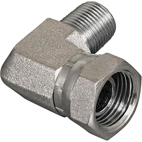 Apache 39005075 3/8" Male Pipe x 3/8" Female Pipe Swivel 90 Hydraulic Adapter (Style 1501)
