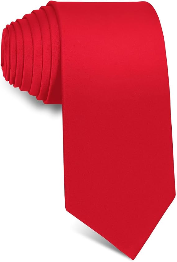 3.15" Men Ties, Solid Color Tie Satin Neck Tie Pure Color for Men Wedding Classic Formal Business Necktie