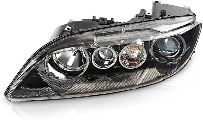 ANDPLAY Front Headlight Assembly Left Driver Side Compatible with Mazda 6 Mazdaspeed 2006-2007 Fit Mazda 6 submodel: i,S,GS,GT 2006 2007 2008 GP7A510L0B-PFM Clear Lens