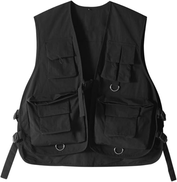 Vests Multi Pack Vest Waterproof Loose Multi Pocket Work Suit Vest Outdoor Sleeveless Vest