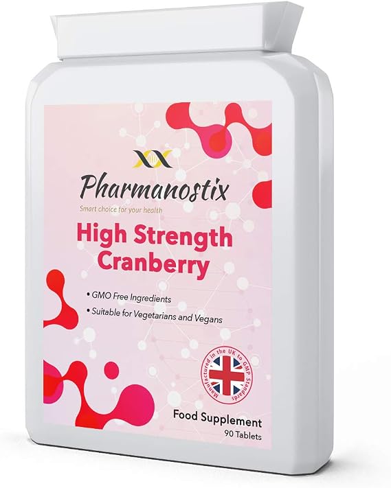 High Strength Cranberry (5000 mg), Urinary Tract Bladder and Kidney Support, UK Manufactured to GMP Standards