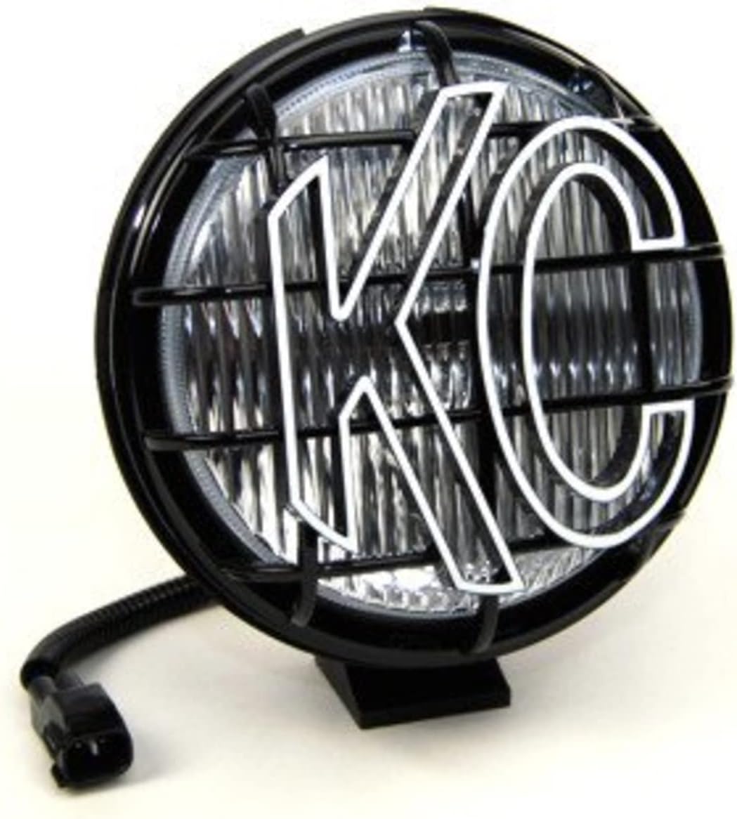 KC HiLiTES 1134 Apollo Pro 6 55W Replacement Fog Light with Polymax Housing and Stone Guard for Jeep Wrangler TJ