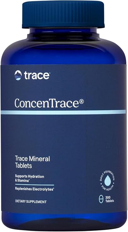 Trace Minerals ConcenTrace Trace Minerals Tablets - Daily Supplement for Overall Wellness - Natural Energy, Bone Strength, Healthy Connective Tissue & Immune System Support (300 Tablets)