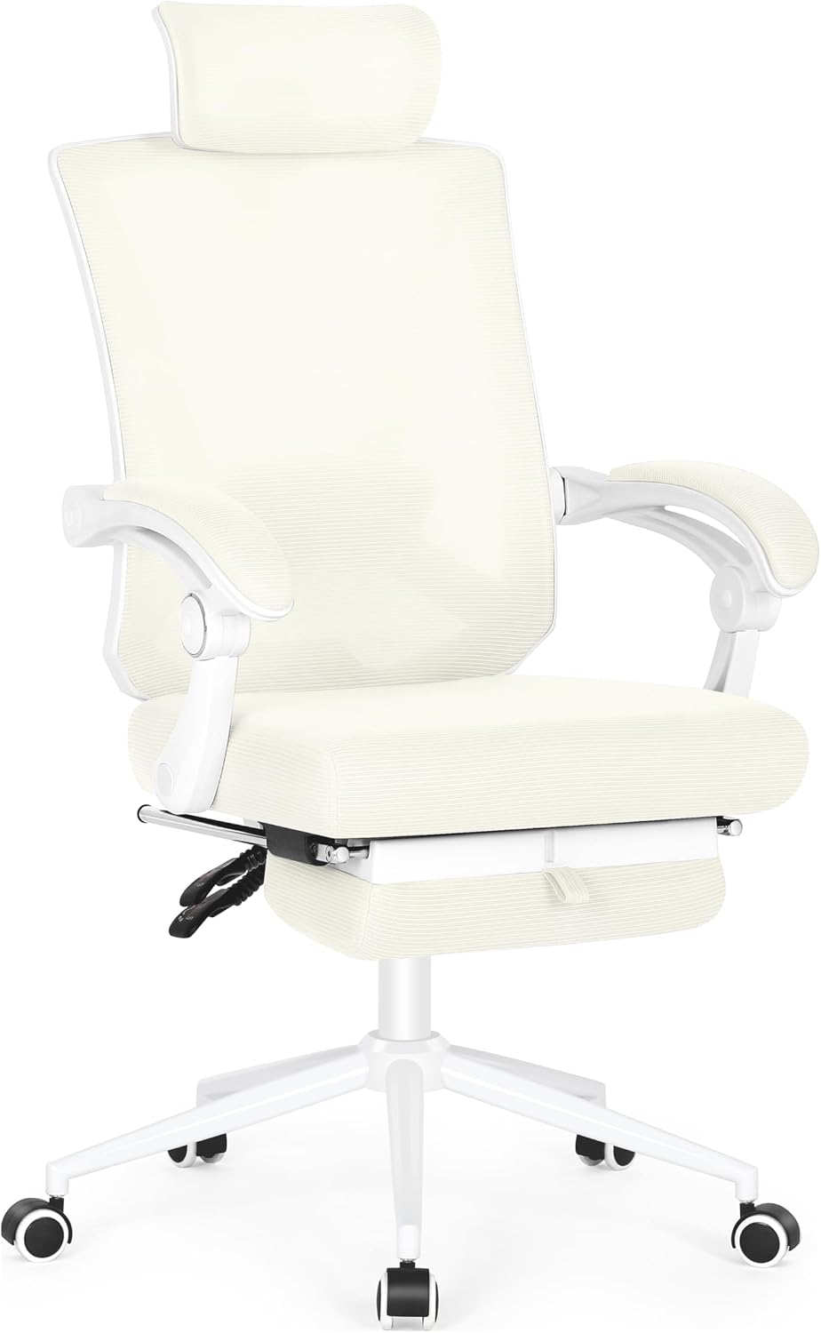 Misolant Ergonomic Office Chair with Footrest, Ergonomic Desk Chair with Adjustable 2D Lumbar Support, High Back Office Chair with Adjustable Headrest, Comfortable Executive Office Chair