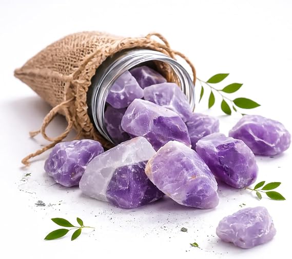 Crocon 2LB Amethyst Stone Rough Bulk Natural Stone Raw Gemstone Spiritual
