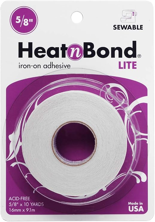 HeatnBond Lite Adhesive, 5/8 Inch x 10 Yards