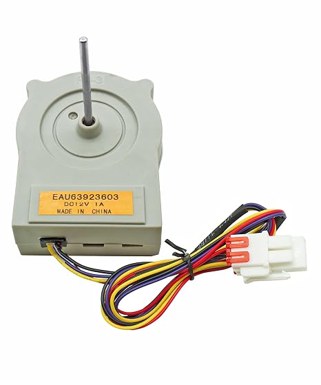 EAU63923603 Refrigerator Evaporator Fan Motor Compatible with LG, DC12.0V 1.0A Freezer Fan Replacement for LG, Replace EAU65058305, EAP12383671, PS12383671