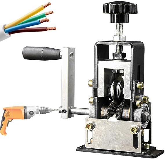 Manual Wire Stripping Machine, TGKYK Wire Stripper Tool with Hand Crank or Drill Powered, Adjustable Cable Stripper Tool, Efficiently Cable Stripping Machine for 1-20 mm Scrap Copper Recycling