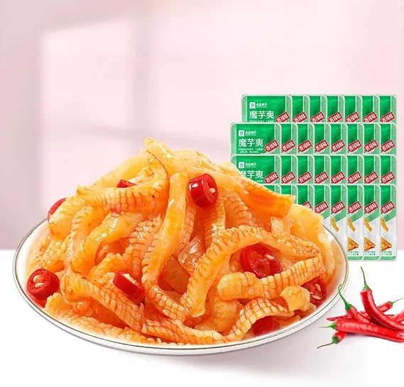 Konjac refreshing, Moyushuang, spicy konjac shreds, vegetarian konjac, spicy gluten, Chinese spicy latiao, spicy bar snack gift package, spicy strips, casual snacks, spicy snacks (10 packs)