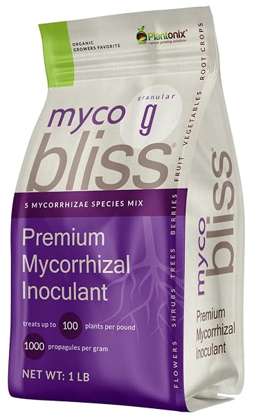 Myco Bliss Granular (1lb) - Mycorrhizal Fungi for Plants - 5 Strain Mycorrhizal Inoculant with 1000 Propagules Per Gram - Highly Concentrated Mycorrhizae for Plants, Potting Soil, Garden Soil