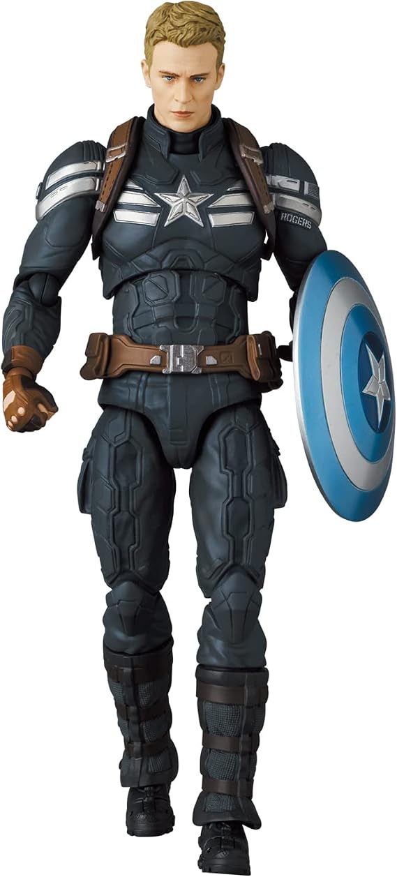 MAFEX No. 202 Captain America Stealth Suit, Approx. 6.3 inches 160 mm, Non-scale, Pre-painted Action Figure