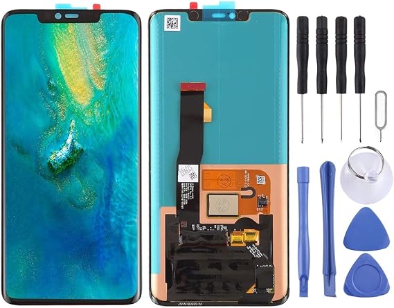 HONGYAN LCD Screen Replacement Tool LCD Screen and Digitizer Full Assembly (Support Fingerprint Identification) for Huawei Mate 20 Pro (Color : Black)