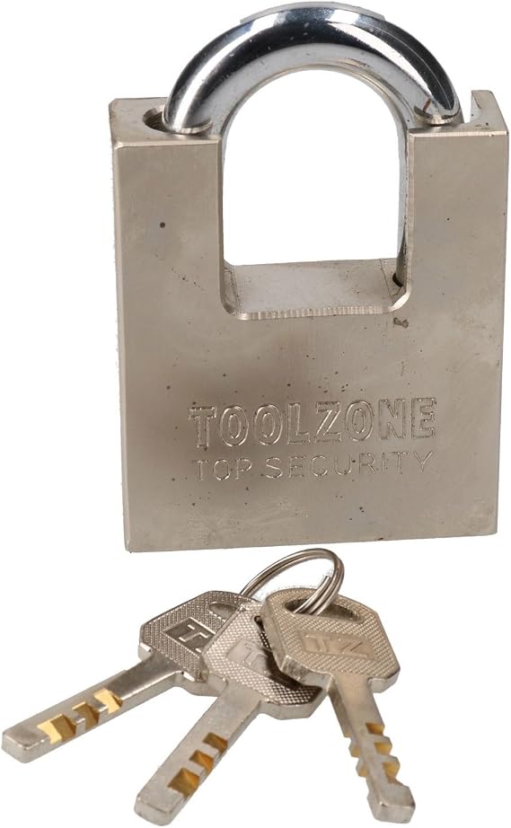 60mm Security Padlock Shed Gate Lock 3 Keys 35mm Shank Brass Core Security