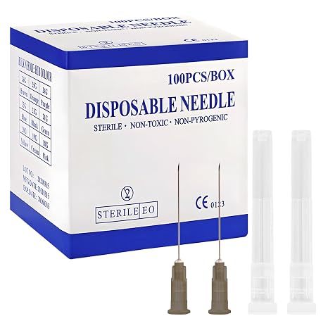 100 Pack 22 Gauge 38mm Laboratory Tools Individually Sealed