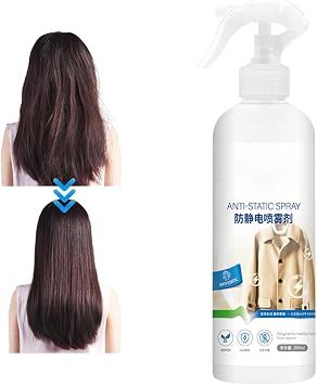 Anti Static Spray - 290ml Travel Static Remover, Static Guard Spray for Clothing | Anti Crimping Spray, Static Guard Travel Static Remover, Portable Anti-Static Spray for Hair, Clothes, Car