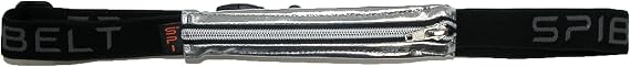 Runner's Waist Pack - Athlete Belt Pouch Holds Small Personal Items - Silver Metallic By Spibelt