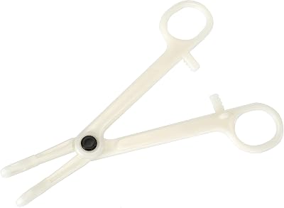 Piercing Clamps Disposable,10pcs Disposable Piercing Forceps Clamp Slotted Navel Forceps Piercing Pliers Piercing Tool Supply