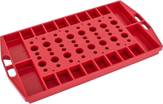Speedway Motors Lightweight Plastic Valvetrain Organizer Tray, 23x12 Tray | Individual Compartments for Parts, Keeps Components Organized During Assembly, Lightweight Plastic Design