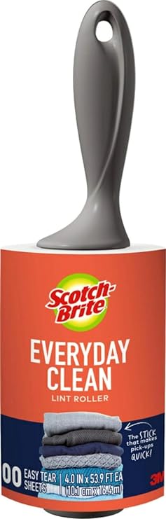 Scotch-Brite Everyday Clean Lint Roller, 100 Sheets Total, 1 Pack