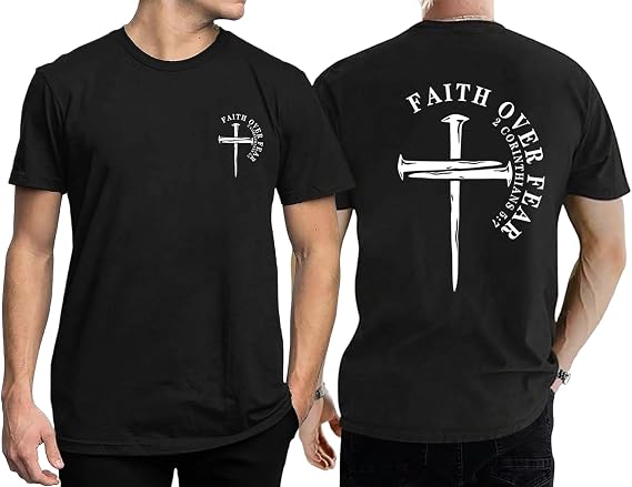 Christian T-Shirts for Men Faith Jesus Religious Vintage Men Tops