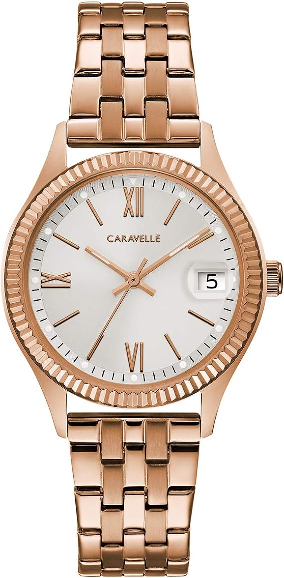 Caravelle by Bulova Ladies' Dress 3-Hand Date Quartz Watch, 32mm