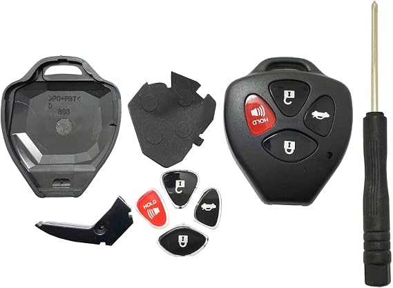 Horande Replacement Key Fob Case Shell & Pad Fits Toyota Scion RAV4 2008-2013 Avalon / 2007-2011 Camry / 2008-2013 Corolla / 2009-2014 Venza Key Cover