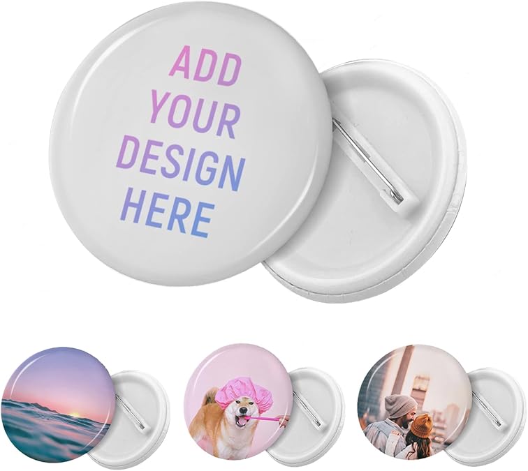 Custom Pins Design Your Name Text Personalized Button Pins High-End Commemorative Pinback Button Decorative Gift for Ceremony Friend Party Backpack