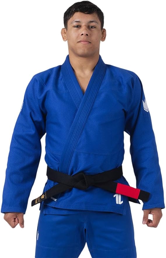 KINGZ The ONE Mens Jiu Jitsu Gi Black, IBJJF Legal, Lightweight Kimono, Reinforced Stitching, Cord Drawstring