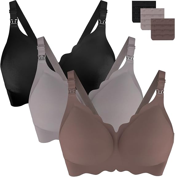 UHdod Nursing Bras for Breastfeeding, Seamless Wireless Maternity Bra