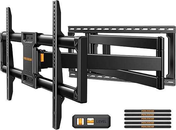 Perlegear TV Wall Bracket, 1018 mm Long Arm for 42-97 Inch TVs up to 68 kg, Swivel and Tilt Wall Mount with Extra-Long Reach, Articulating Full Motion TV Brackets, Max VESA 800x400mm