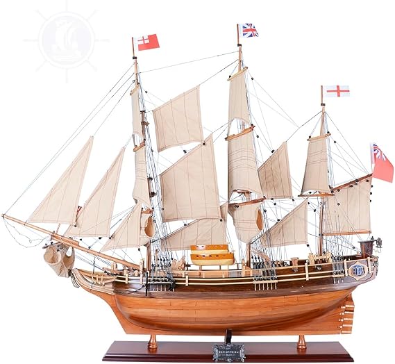 Old Modern Handicrafts New HMS Bounty Ship Model - Museum Quality Fully Assembled Model Ship for Home & Offics - 37.0L x 10.0W x 30.0H Inches