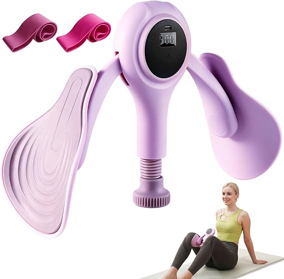CYFIE Thigh Trainer for Women, Adjustable Inner Thigh Exerciser with 2 Band