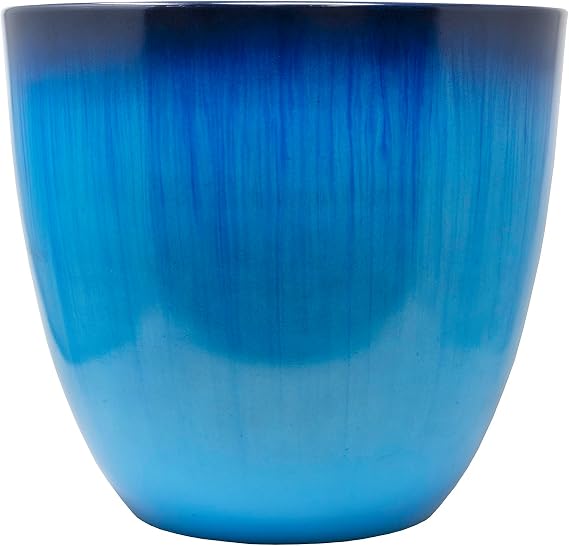 Gardener Select Planter, Plastic Resin, Blue, 12"