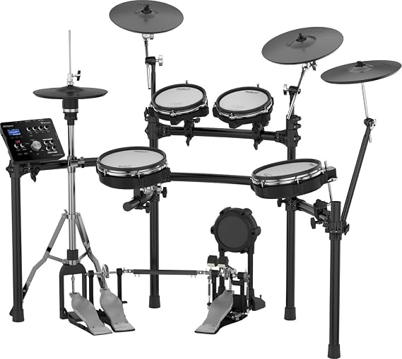 Roland High-Performance, Mid-Level Electronic V-Drum Set (TD-25KV-S) with 10" Snare Pad, 8" Tom Pad (X2) & 10" Tom Pad (X1), 12" Crash V-Cymbal (X2), KD-9 Kick Pad, Mds-9SC Stand