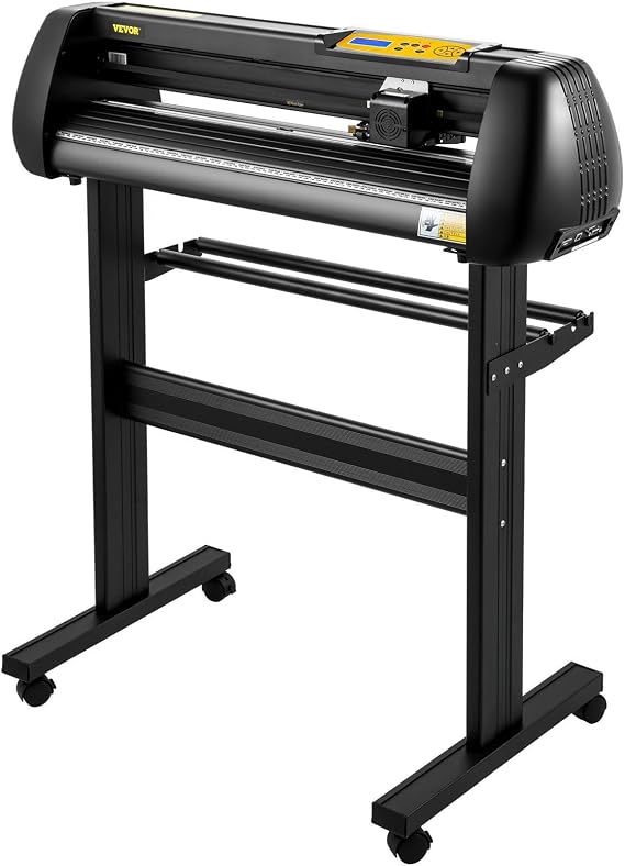 Vinyl Cutter Machine, Upgraded 28 Inch Paper Feed Cutting Plotter Bundle, Adjustable Force & Speed Vinyl Printer with Powerful Stepper Motors, Signmaster Software Compatible with Windows System