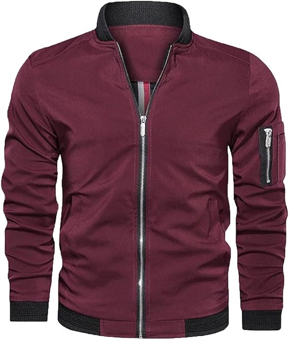 Lightweight Thin Stand-Up Collar - Men's Bomber Jacket Classic Jacket Outdoor Zip Sports Jacket Spring Leisure Casual Windproof Summer Autumn Blouson Transition Jacket