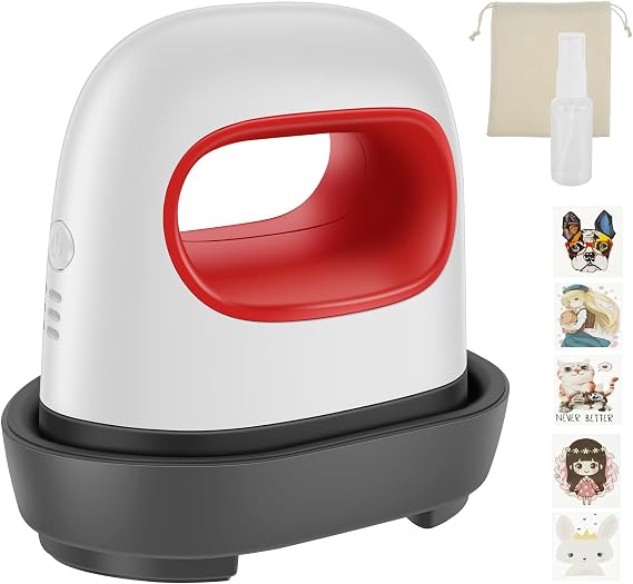 Mini Heat Press Machine 4.172.44 Inch Heat Transfer Machine with Insulated Safety Base 3 Heating Modes Small Heat Press Portable Iron Press Machine with 30ml Water Spray Bottle for Home